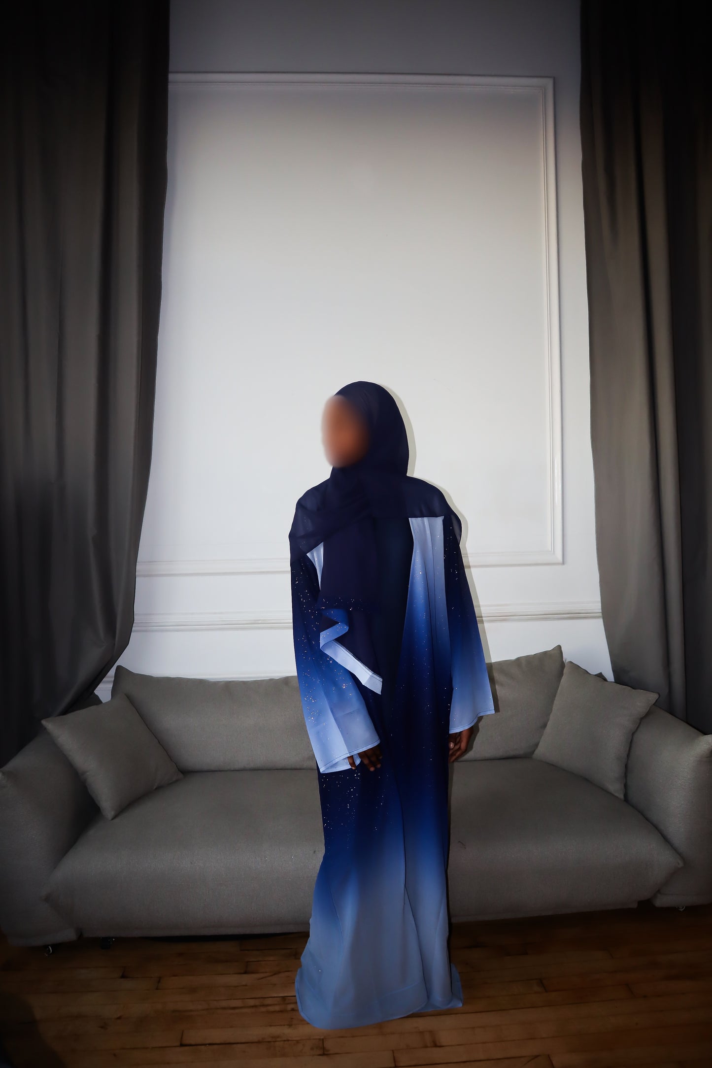 Sapphire Glitter Abaya