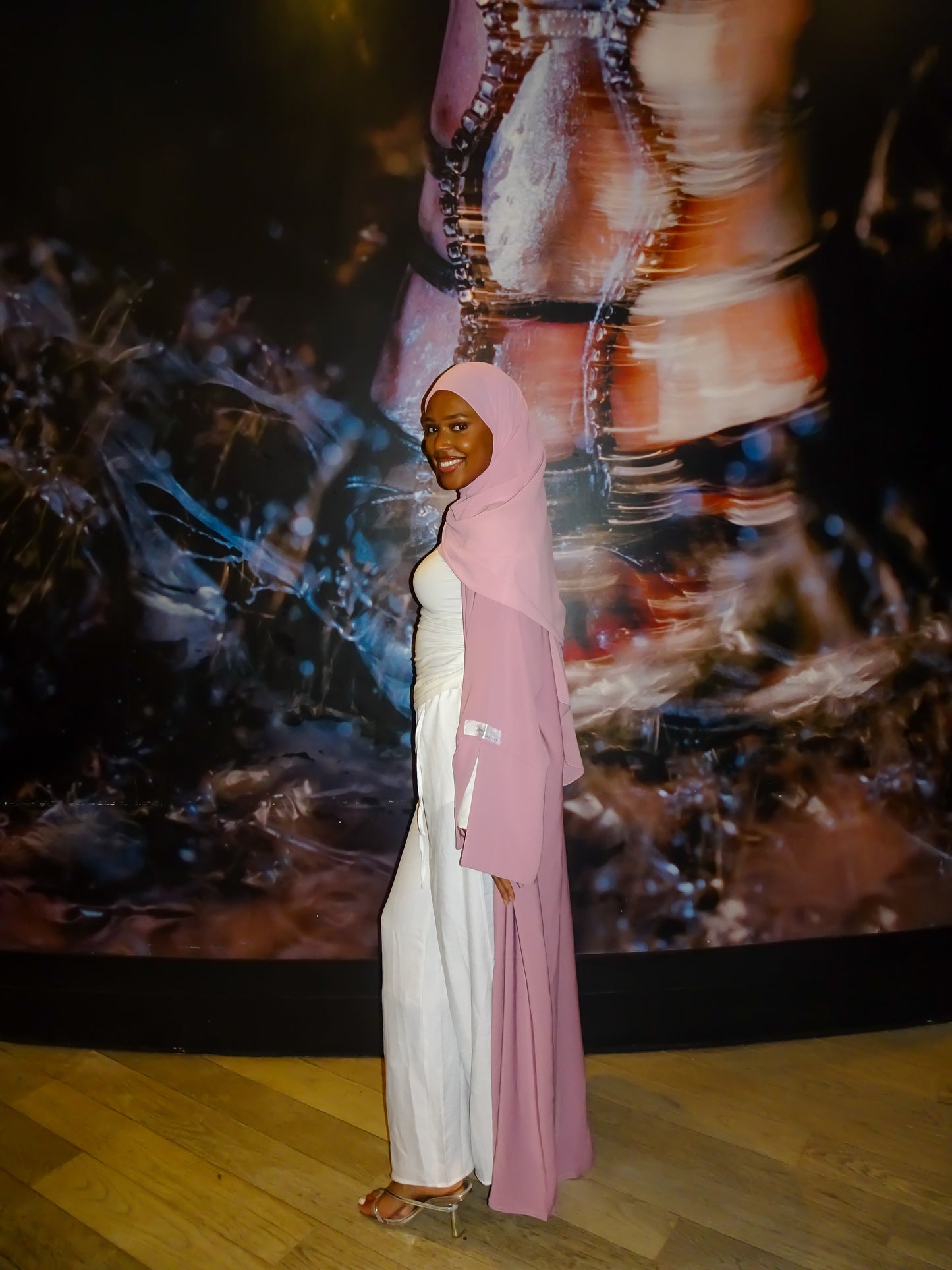 Blush Pink Open Abaya