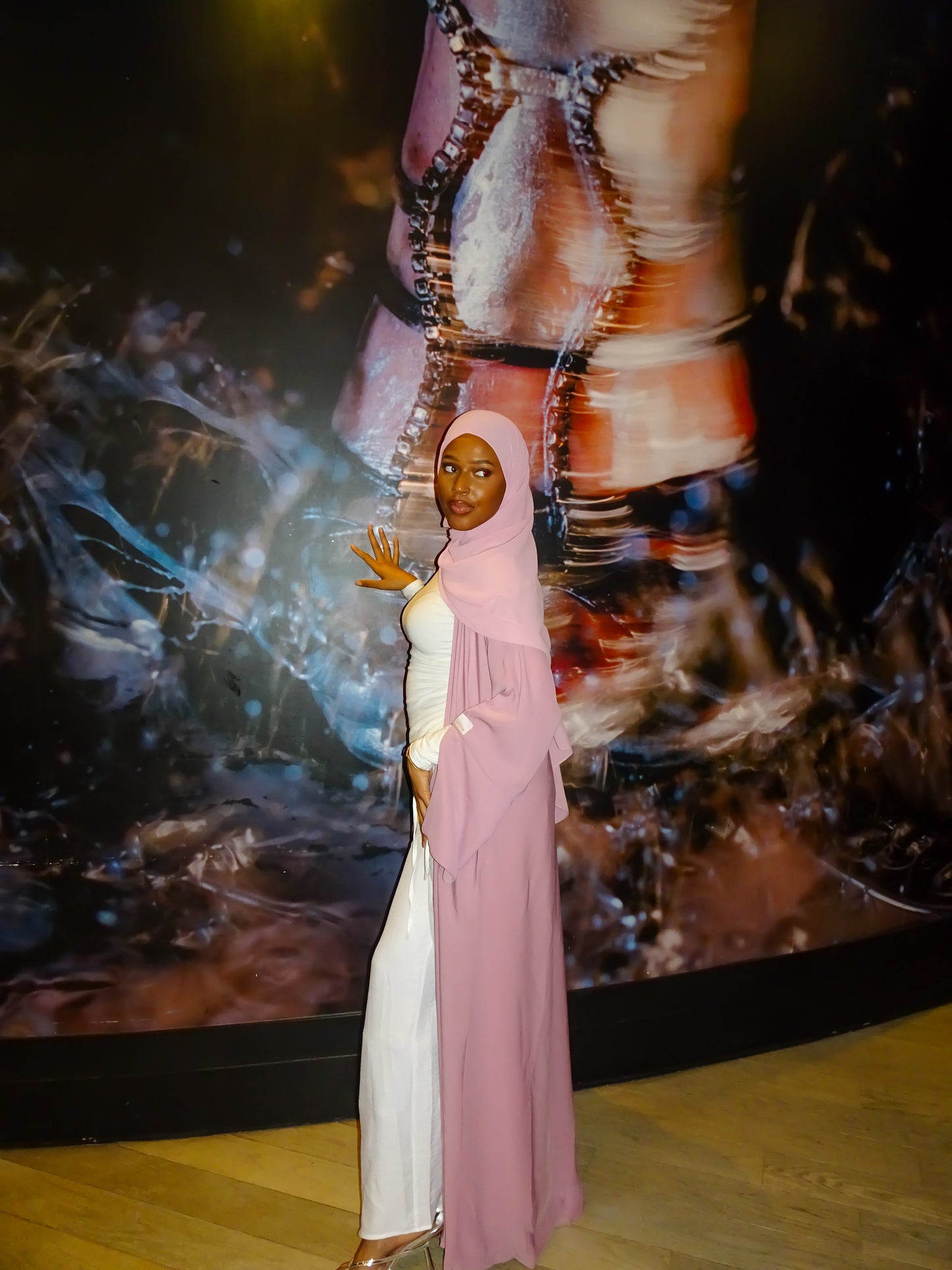 Blush Pink Open Abaya