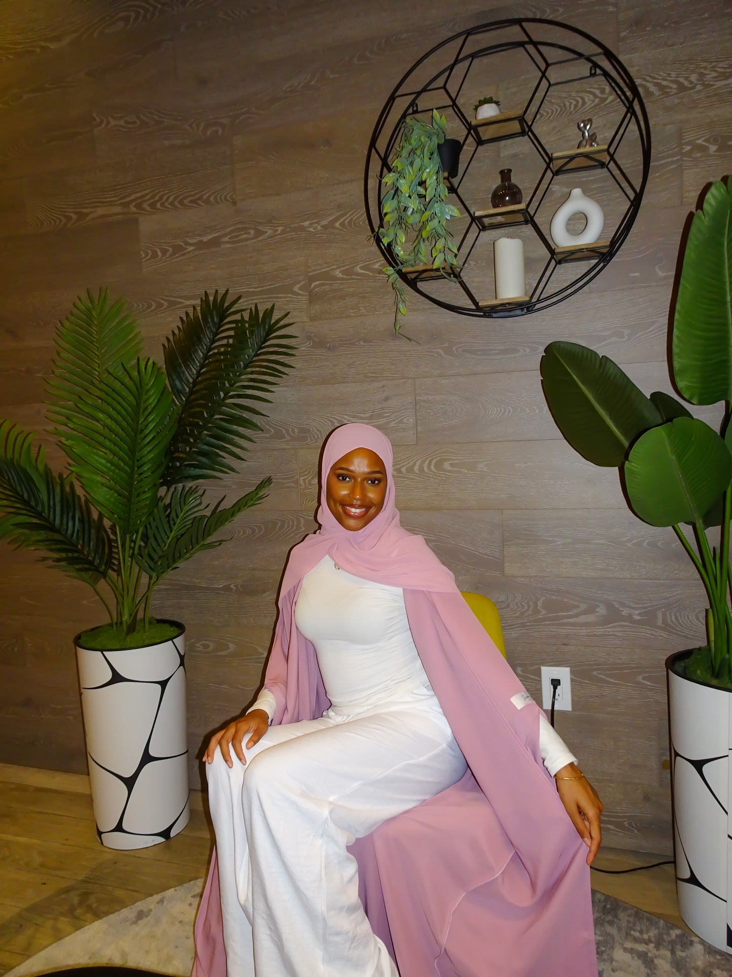 Blush Pink Open Abaya