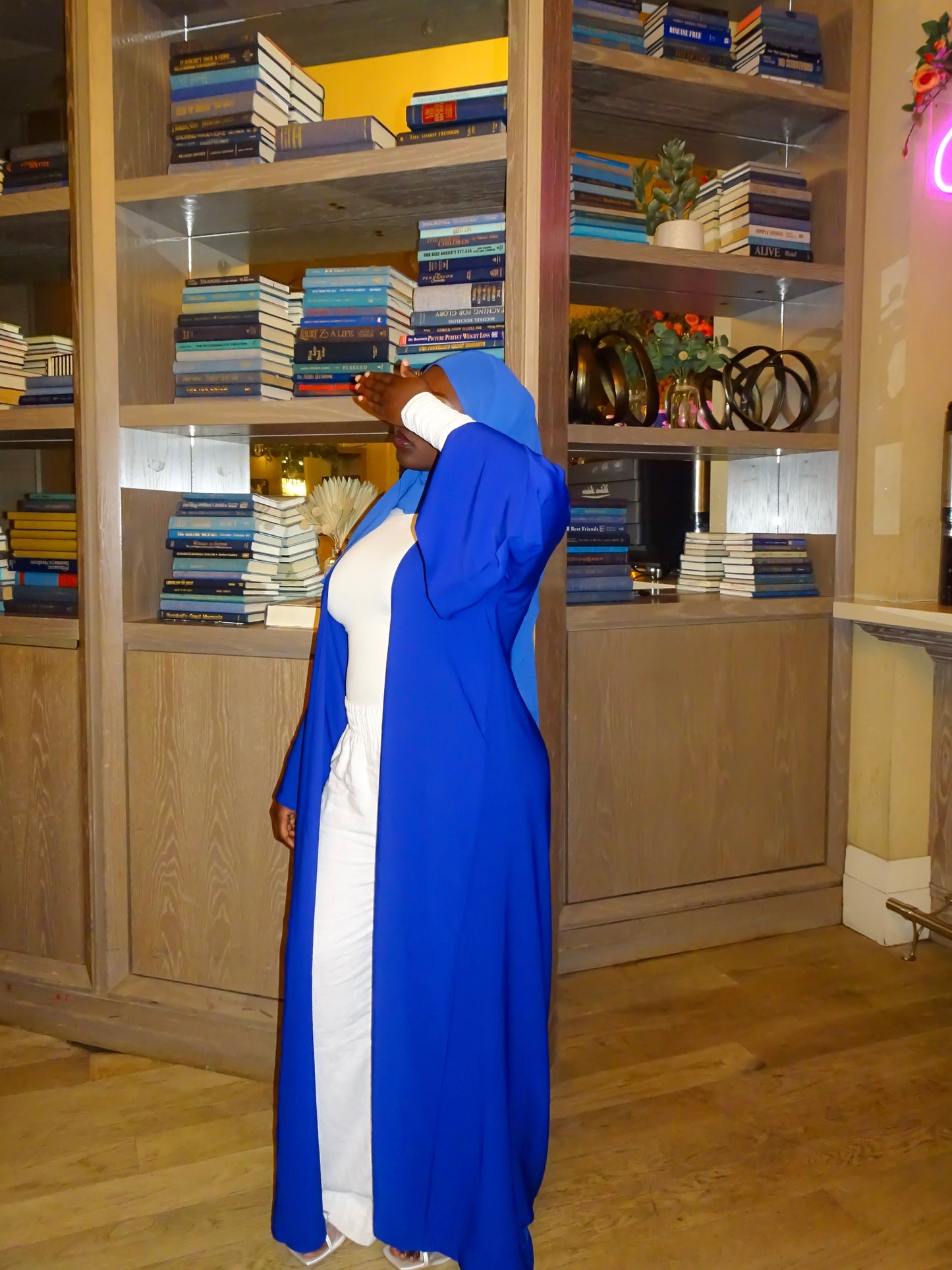 Royal Blue Open Abaya