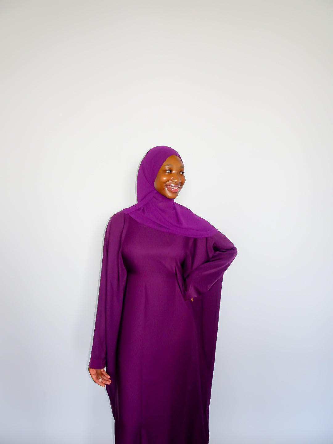 Violet Batwing Abaya
