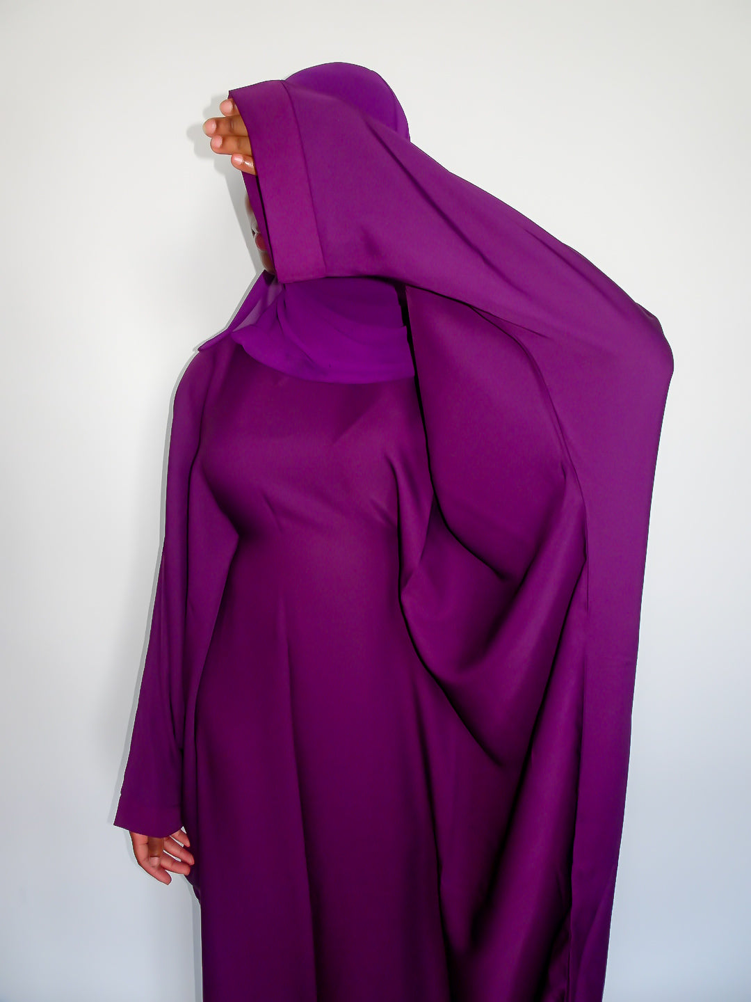 Violet Batwing Abaya