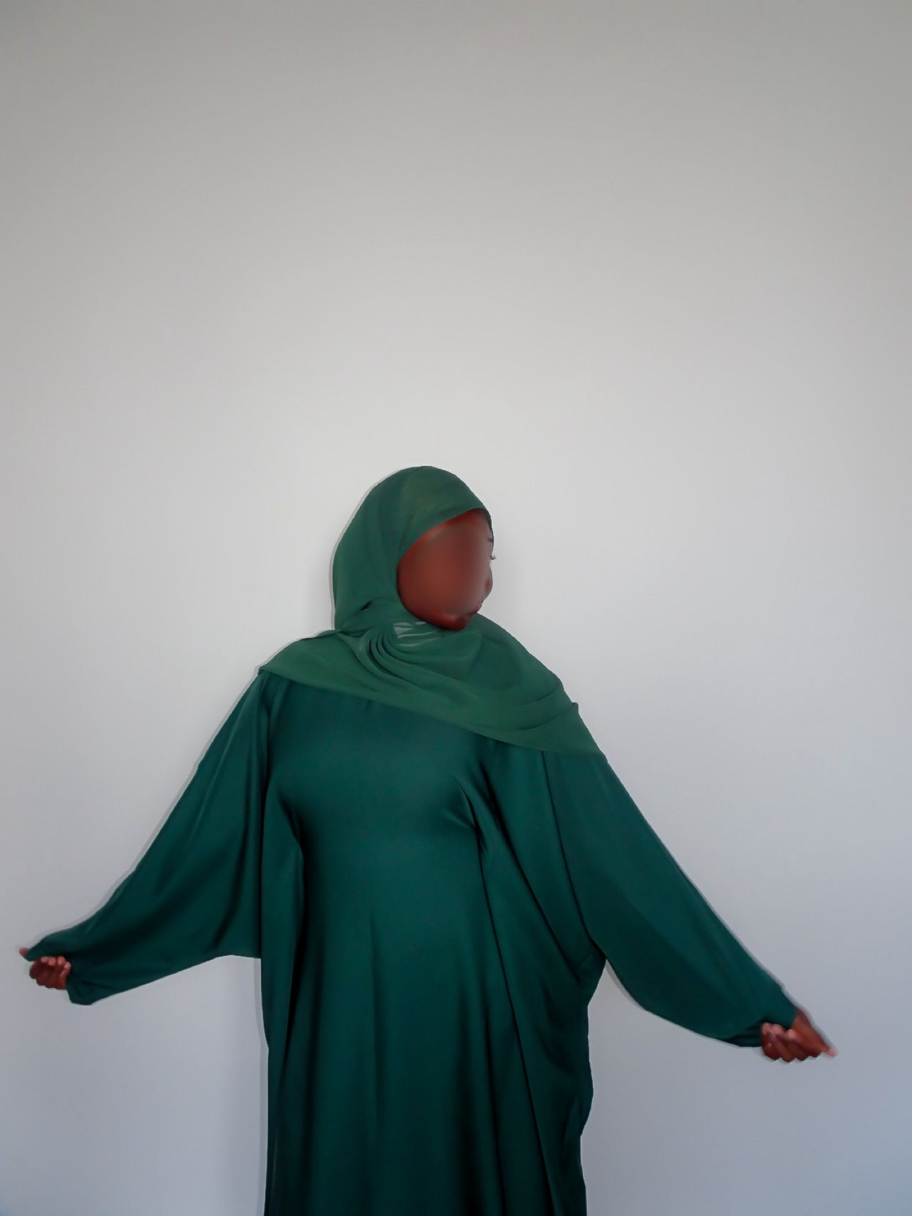 Forest Green Batwing Abaya