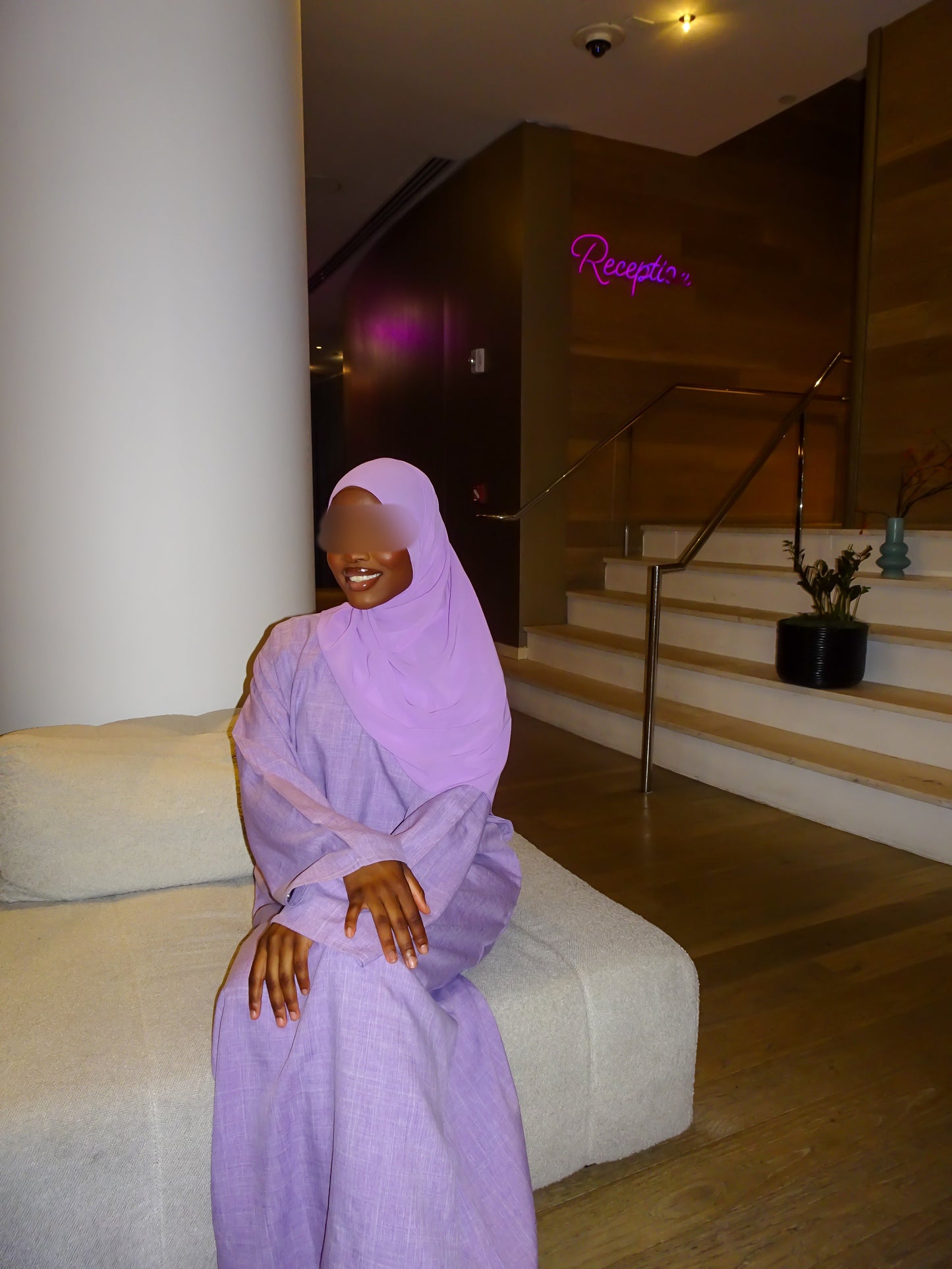 Lilac Linen Abaya