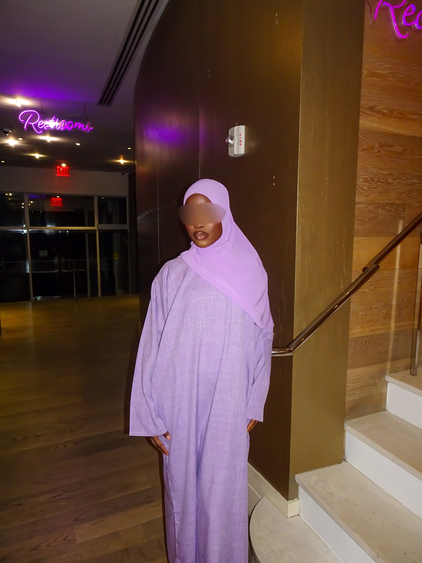 Lilac Linen Abaya