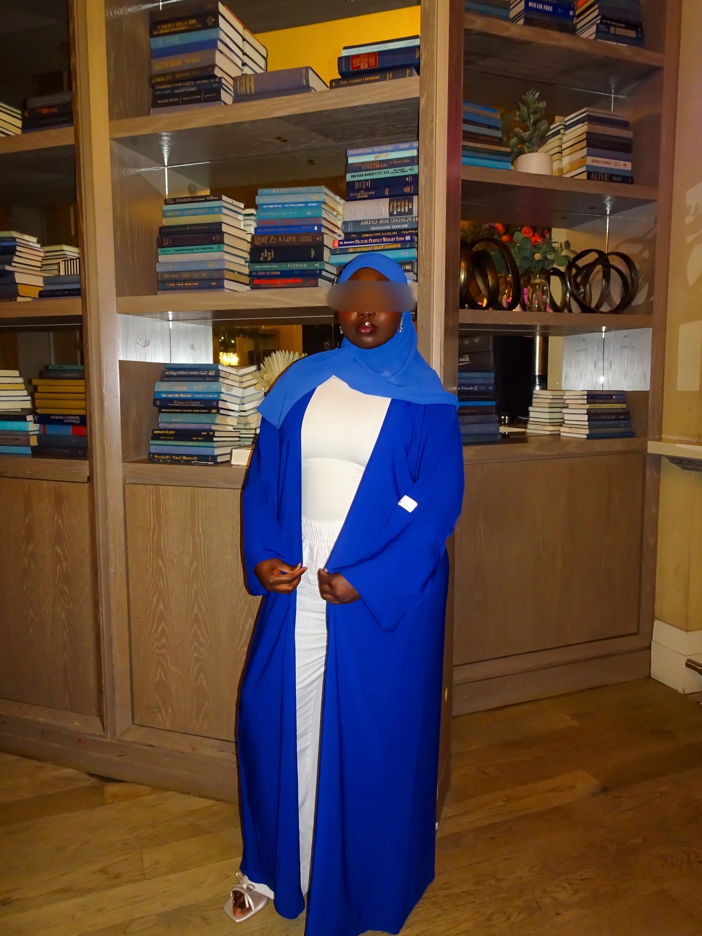 Royal Blue Open Abaya