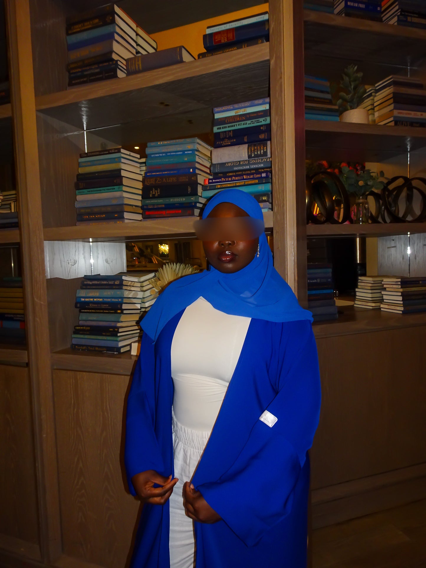 Royal Blue Open Abaya
