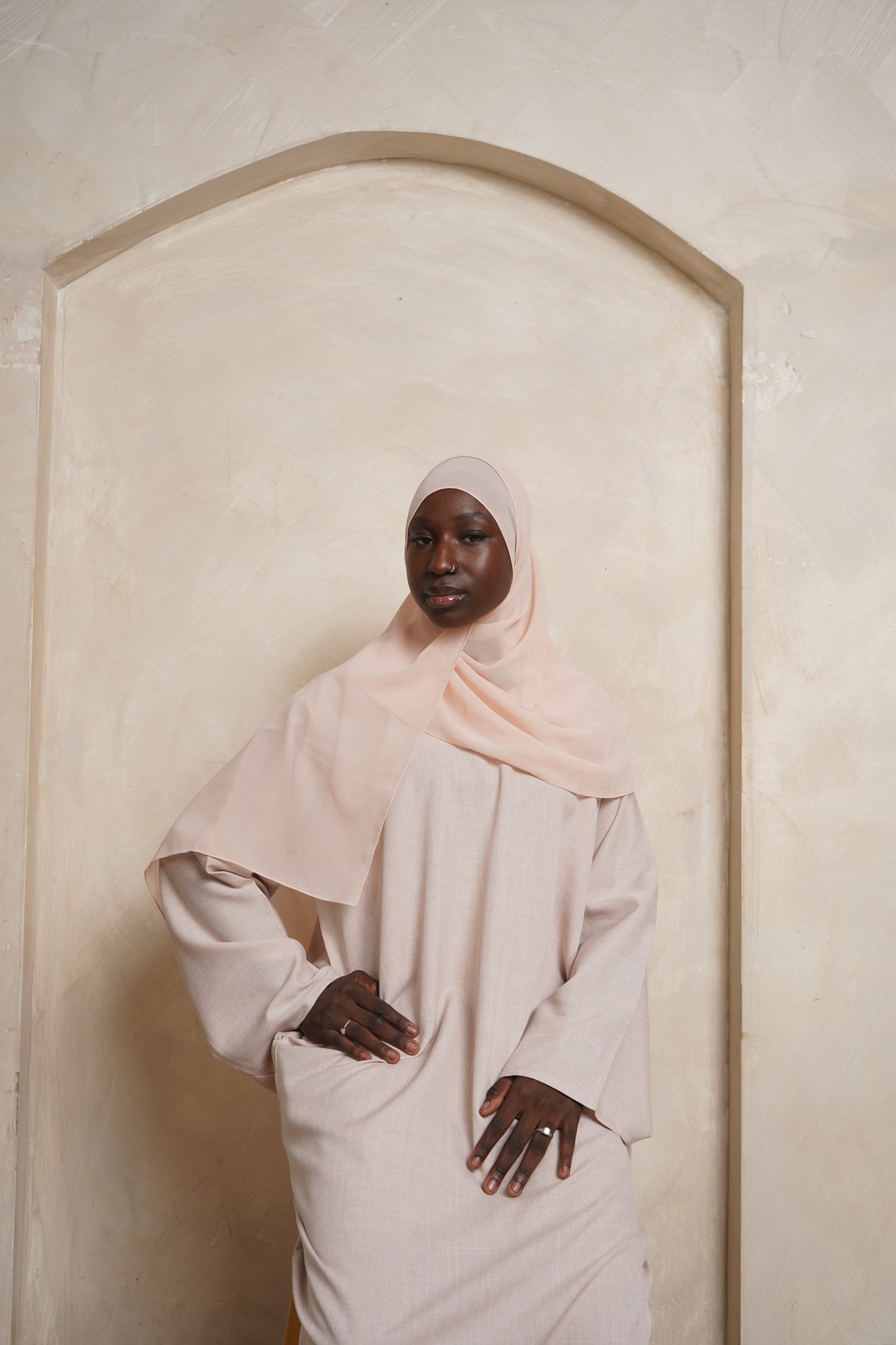 Ivory Linen Abaya