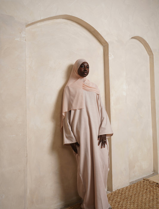Ivory Linen Abaya