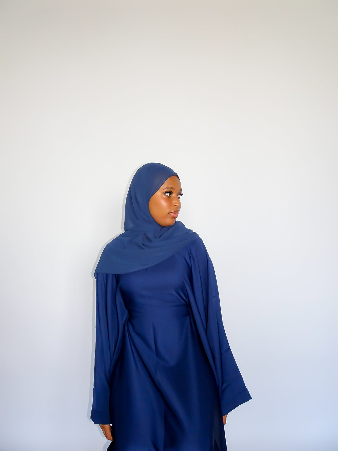 Indigo Batwing Abaya
