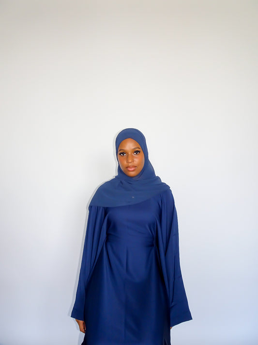 Indigo Batwing Abaya