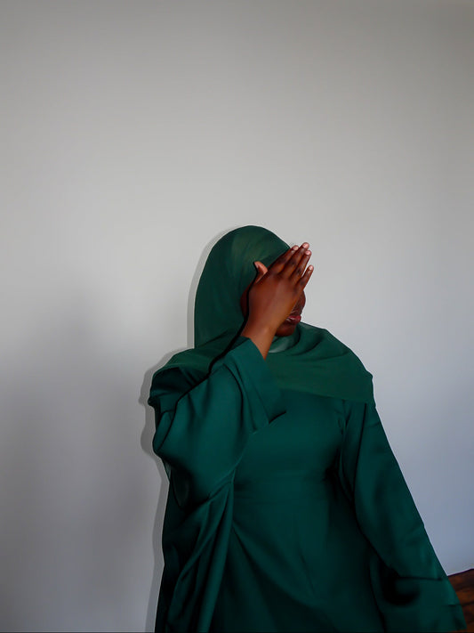 Forest Green Batwing Abaya