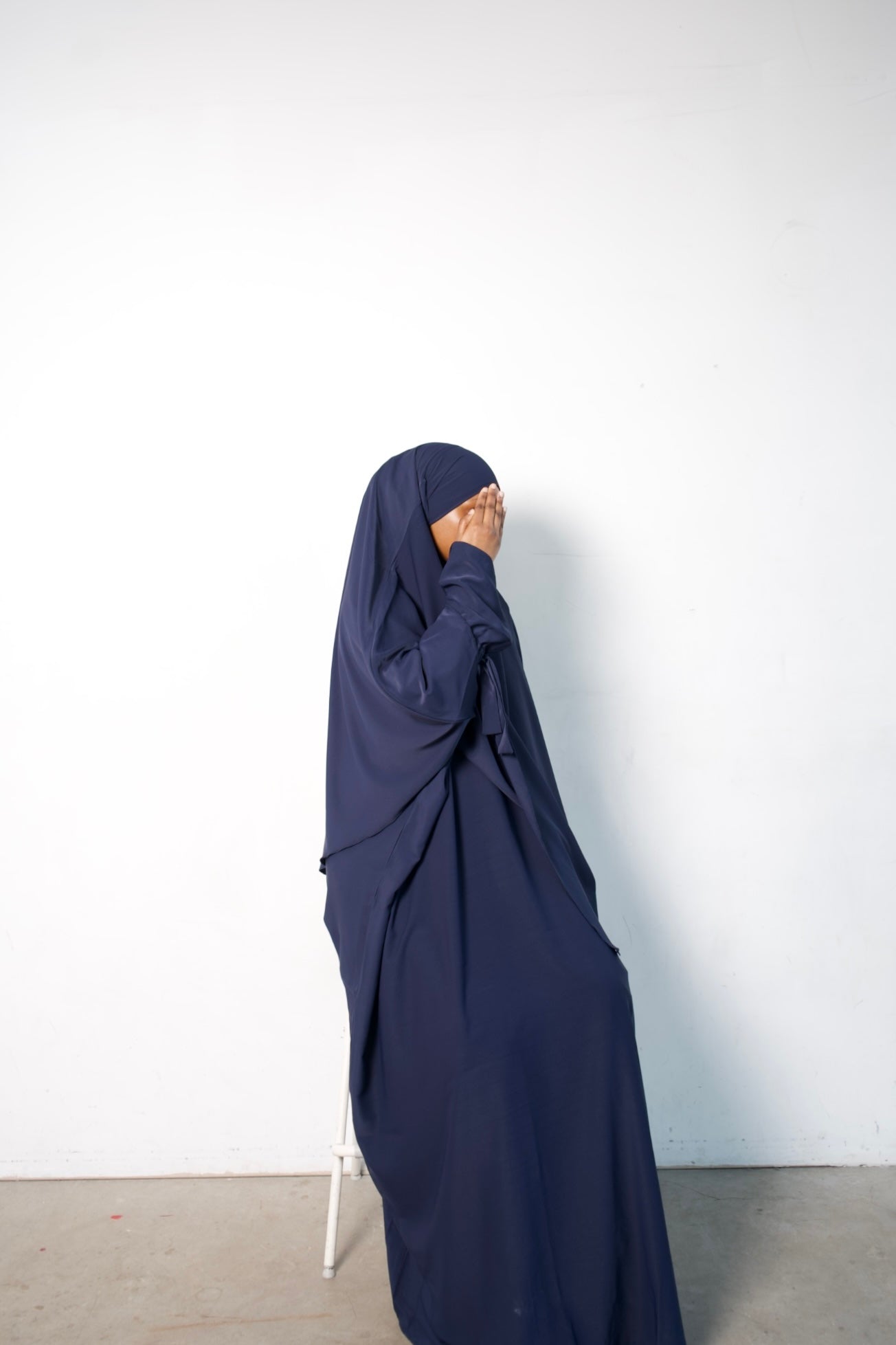 Navy Blue Khimar Set
