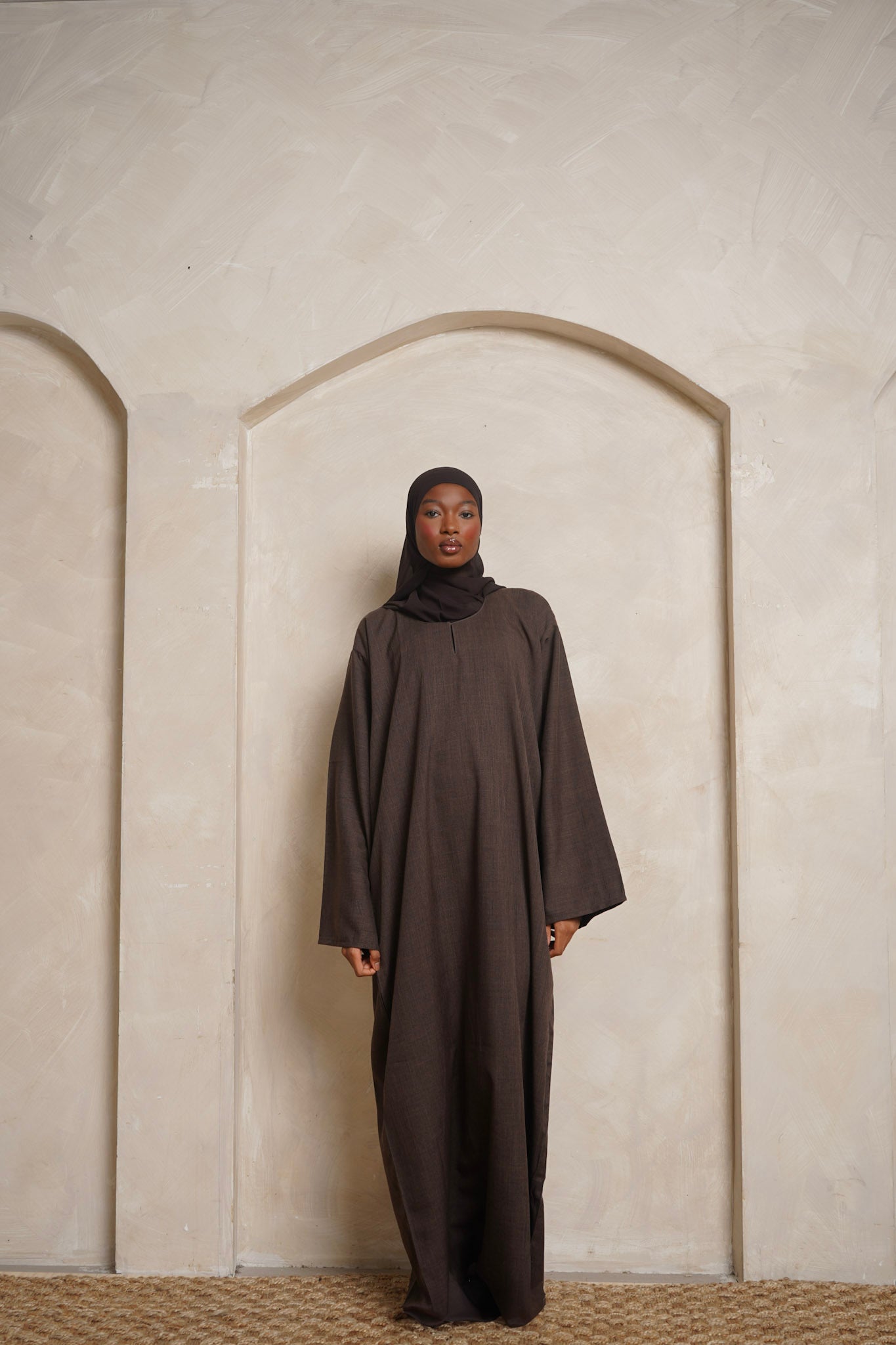 Mocha Linen Abaya