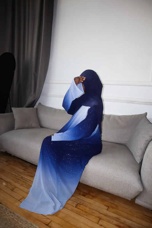 Sapphire Glitter Abaya