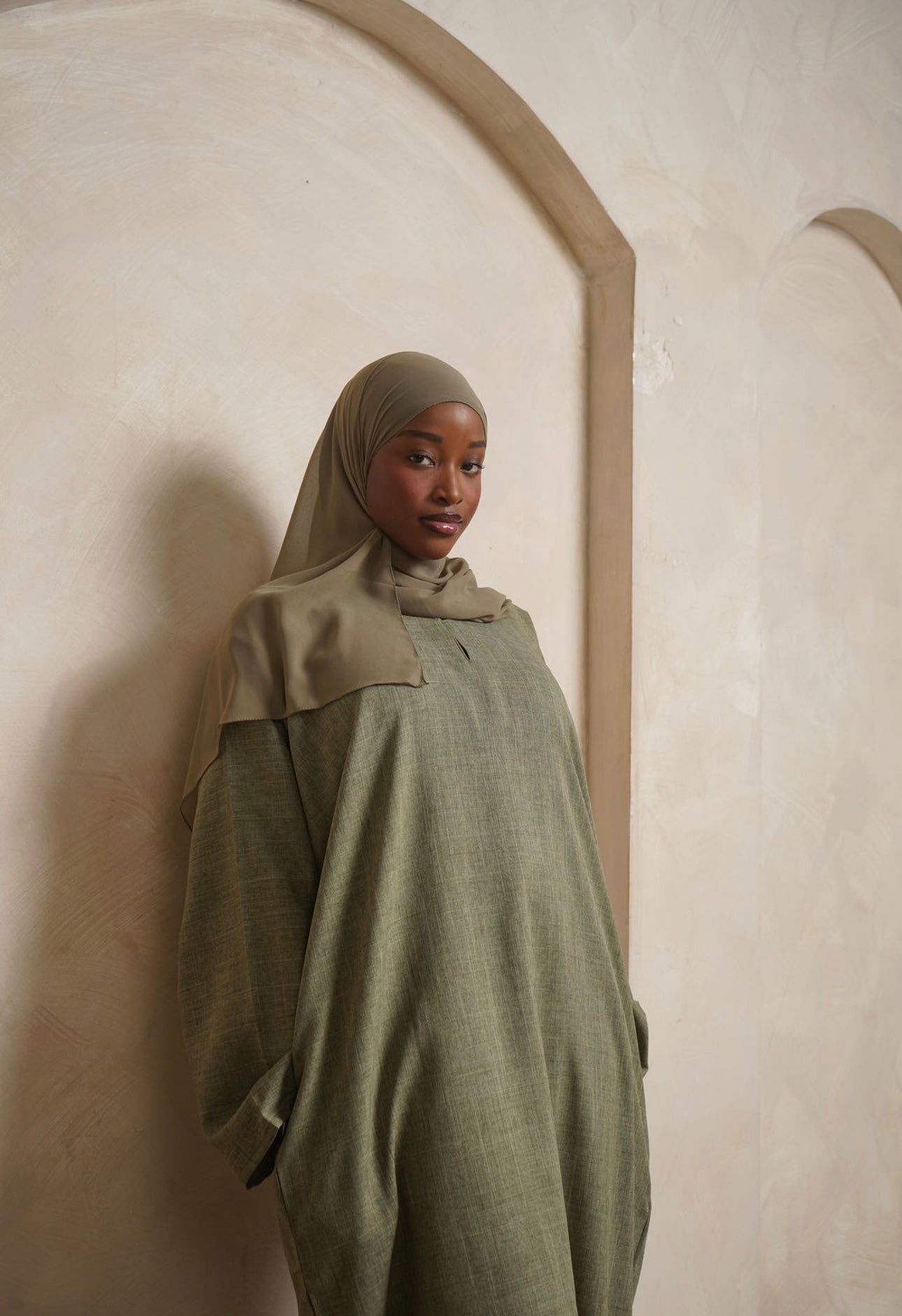 Olive Linen Abaya