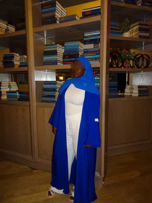 Royal Blue Open Abaya